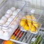 Imagem de Kit 3 Organizadores De Geladeira Prático Cesto Conservador Alimentos Verduras Fruta C/Tampa Multiuso