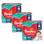 Imagem de Kit 3 pacotes Pampers Supersec M com 90 fraldas