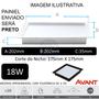 Imagem de Kit 3 Painel Led Embutir Recuado Preto 18w Branco Quente 2700K