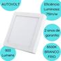 Imagem de Kit 3 Painel Plafon Sobrepor Led 12W Slim Quadrado Autovolt 6500K Branco Frio Luminária Teto Laje Quarto Sala Cozinha