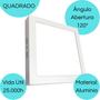 Imagem de Kit 3 Painel Plafon Sobrepor Led 12W Slim Quadrado Autovolt 6500K Branco Frio Luminária Teto Laje Quarto Sala Cozinha