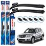 Imagem de Kit 3 Palhetas Dianteiras Multiclip + Traseira REAR Silicone Originais Bosch Mercedes-Benz Série GLK 2008 a 2013