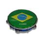 Imagem de Kit 3 pandeiros 10 pol. pele bandeira torcida brasil luen