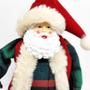 Imagem de Kit 3 Papai Noel Decorativo Premium Casaco Xadrez Verde e Vermelho 18cm - Master Christmas