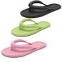 Imagem de Kit 3 Pares Chinelo Feminino Flip Flop Cores Variadas Dona Beja