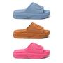 Imagem de Kit 3 Pares Chinelo Feminino Slide Plataforma Confortavel Nuvem