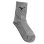 Imagem de Kit 3 Pares Meias Esportivas Mizuno Cano Médio Cinza/Branco/Preto