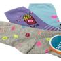 Imagem de Kit 3 Pares Meias Infantil SELENE Cano Longo Menina 25 a 34