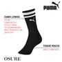 Imagem de Kit 3 Pares Meias Puma Cano Alto Masculina Algodão Meia Masculina Feminina Academia Sport Original