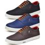 Imagem de Kit 3 Pares Tênis Casual Masculino Polo Blu Conforto Macio