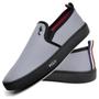 Imagem de Kit 3 Pares Tênis Slip On Masculino Lona + Carteira + Relógio + Cinto + Meia + Boné