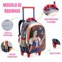 Imagem de Kit 3 Pçs Material Escolar Princesa Mochila de Rodinhas + Lancheira Térmica + Estojo Porta Caneta Giz Lápis Menina Criança Aulas Resistente