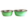 Imagem de Kit 3 Pçs Tigela Mixing Bowl Aço Inox 28/26cm + Fatiador Ovos