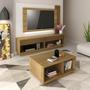 Imagem de Kit 3 Peças com Rack com Painel para TV até 65 Polegadas com LED e Mesa de Centro Splendore
