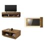 Imagem de Kit 3 Peças com Rack com Painel para TV até 65 Polegadas com LED e Mesa de Centro Splendore