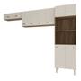 Imagem de Kit 3 Peças Cozinha Compacta Luna Paneleiro Torre Quente Armário Suspenso Aéreo 118cm Aéreo Geladeira Savana Off White