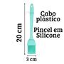 Imagem de Kit 3 Peças para Cozinha Utensílios Confeiteiro Espátula Pincel Colher em Silicone