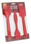Imagem de Kit 3 Peças Utensílios de Cozinha de Silicone Espátulas Pincel de Silicone Vermelho Resistente ao Calor