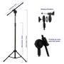 Imagem de Kit 3 Pedestal Tripe Suporte Para Microfone com fio