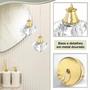 Imagem de Kit 3 Pendente De Cristal Para Quarto Metal Dourado G9 Bet13