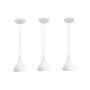 Imagem de Kit 3 Pendente Luminária de Teto de Alumínio Com Lâmpada Bivolt  - BRANCO