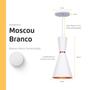 Imagem de Kit 3 Pendente Lustre Luminária Cone Moscou 39cm Branco