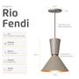 Imagem de Kit 3 Pendente Lustre Luminária Pequim Berlin Rio Fendi