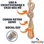 Imagem de Kit 3 Pendente Lustre Luminária Vintage Corda Sisal Retro Rústico Com Soquete Bocal E27 Canopla De Metal Fio Para Teto