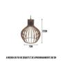 Imagem de Kit 3 Pendente Lustre Luminoso Teto Turin Mdf E27-21X18Cm