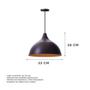 Imagem de Kit 3 Pendentes Meia Lua Marrom 30Cm Com Chapéu Marrom