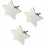 Imagem de Kit 3 Penduradores De Parede Estrela Branca Em Mdf Laminado