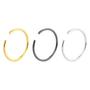Imagem de kit 3 piercing nariz aço inox argola feminino masculino unissex moda original preto prata qualidade premium dourado