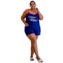 Imagem de Kit 3 Pijama plus size alça liso conjunto de dormir feminino