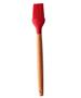 Imagem de Kit 3 Pincéis Culinário Silicone Cabo Madeira 32Cm Vermelho-