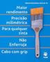 Imagem de Kit 3 pincel trincha angular recorte profissional 101 tigre