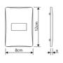 Imagem de KIt 3 Placa 4x2 1 Modulo Horizontal Habitat Branco 3633