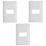 Imagem de KIt 3 Placa 4x2 1 Modulo Horizontal Habitat Branco 3633