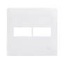 Imagem de Kit 3 Placa 4x4 Para 2 Modulo C/ Suporte Habitat Branco 3639