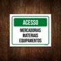 Imagem de Kit 3 Placa Acesso Mercadorias Materiais Equipamentos