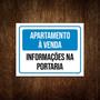 Imagem de Kit 3 Placa Apartamento À Venda Informações Portaria