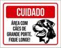 Imagem de Kit 3 Placa Cuidado Área Cães Granporte Fique Longe 36X46