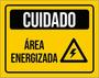 Imagem de Kit 3 Placa Cuidado Eletricidade Área Energizada 36X46