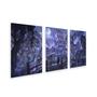 Imagem de Kit 3 Placa Decorativa Quadro Samurai Noite Roxo Lua Casa Japonês Escadas Árvores