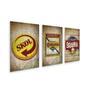 Imagem de Kit 3 Placa Decorativa Quadro Skol Chopp Brahma Original Cerveja Quadro Área De Churrasco Rústico