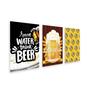 Imagem de Kit 3 Placa Decorativa Quadro Trouxe Cerveja Emoji Cerveja Save Water Drink Beer Churrasco