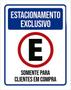 Imagem de Kit 3 Placa Estacionamento Exclusivo Clientes Compra 36X46