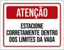 Imagem de Kit 3 Placa Estacione Corretamente Limites Vagas 36X46