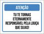 Imagem de Kit 3 Placa Eternamente Responsável Louça Suja 36X46