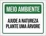 Imagem de Kit 3 Placa Meio Ambiente Ajunatureza Plante Árvore 36X46