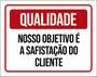 Imagem de Kit 3 Placa Qualidanosso Objetivo Satisfação Cliente 36X46